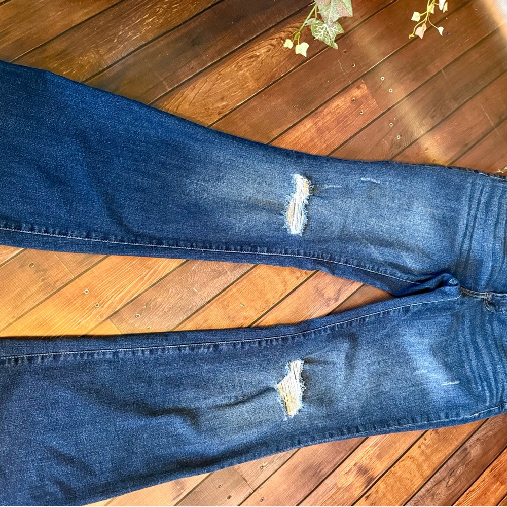 Lucky Brand Women's Blue Boot Cut Distressed Jeans